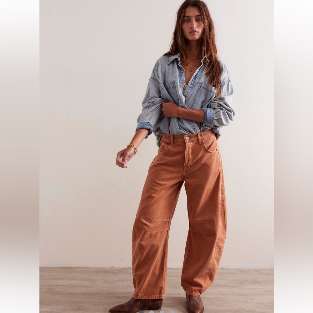 We the Free Good Luck Mid-rise Barrel Jeans